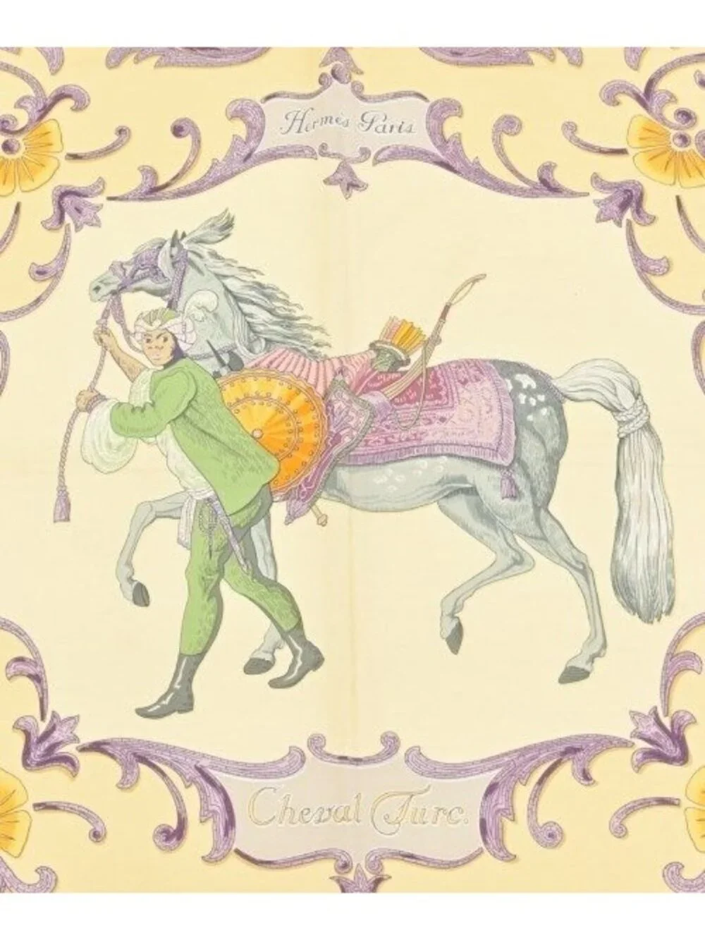 Hermes Bandana Scarf Yellow